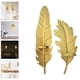 thumbnail image 3 of Candelabro de metal resistente con forma de hoja, 2 unidades, para montar en la pared, decorativo, 3 of 6