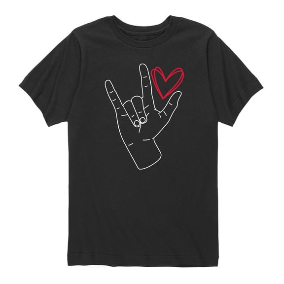 Instant Message - Love Sign Language - Youth Short Sleeve Tee