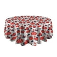 thumbnail image 5 of Christmas Round Tablecloth 70x70in(178x178cm) – Waterproof Polyester Table Cover with Full Print Design, Wrinkle Resistant & Washable for Kitchen Dining Party Decor, 5 of 6