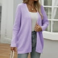 thumbnail image 2 of Knitted Cardigan Sweater Open Front Long Sleeve Soft Comfortable Loose Fit Pure Color Outwear Cozy Fall Winter Fashion Top Cardigan Sweaters for Women, 2 of 2