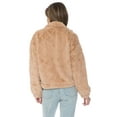 thumbnail image 3 of Cali1850 Women’s Faux Fur Hoodie Jacket Texture Fuzzy Fleece Zip Up Long Sleeve Lined Winter Warm Coat, 3 of 5