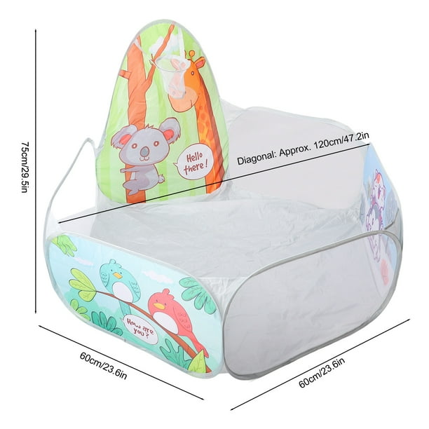 Fosse à Balles de Tente, Piscine à Balles de Basketball Pop-Up Portable 1,2 m Pliable Grise Matériau Sûr pour la Maison Intérieur