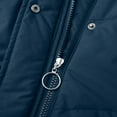 thumbnail image 6 of Fnooota Womens Winter Coats, Mid-length Padded Cotton Windproof Warm Quilted Jackets with Hood Navy Size S, 6 of 6