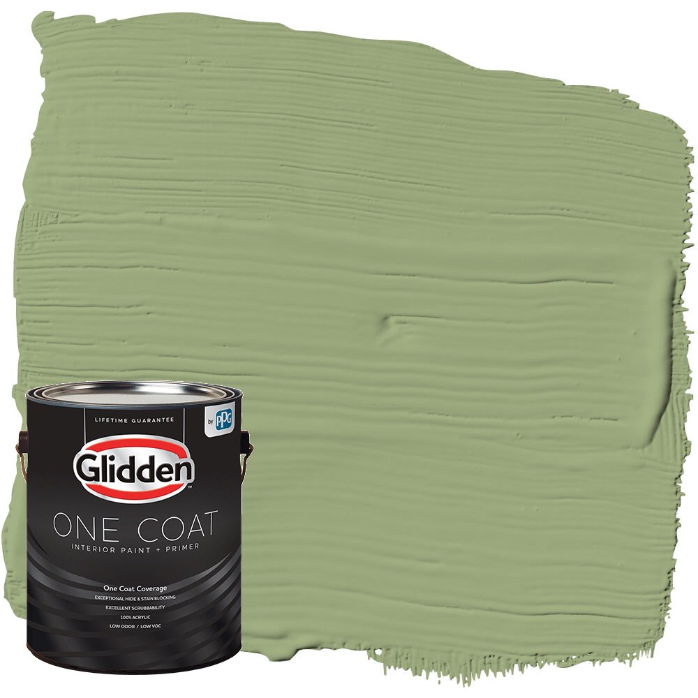 Glidden One Coat Interior Paint and Primer, Guacamole / Green, 1 Gallon