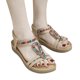 thumbnail image 3 of MKLEKYY Sandalias Flexibles de Mujer, Sandalias Bohemias Con Diamantes de Imitación para Mujer, Informales, Cómodas, de Látex, Con Suela Gruesa y Masaje, Talla Grande, 3 of 5