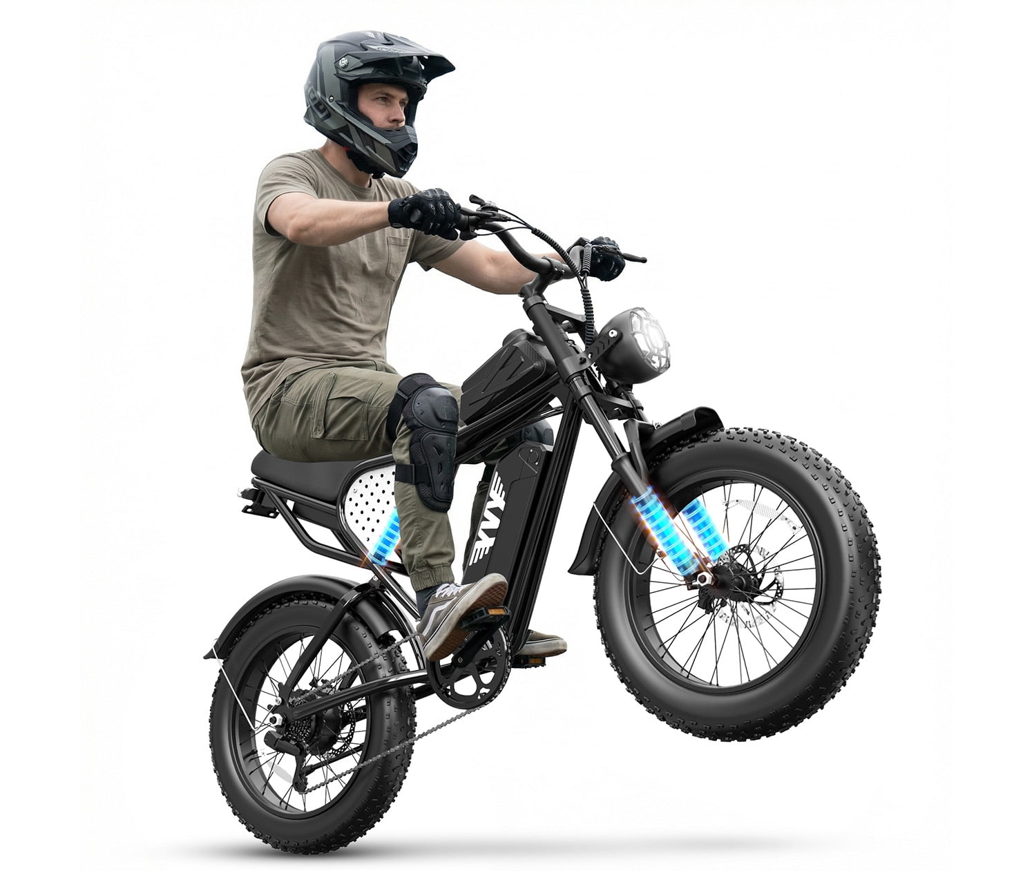Bopzin Electric Bike for Adults, 1500W Peak Motor, 20"x4.0" Fat Tire, 48V/15.6Ah Battery, UL2849 E-Mountain Bike