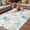 Red Teal, variant on Teal Red Jellyfish Coastal Outdoor Rug for Patio/Deck/Porch, Non-Slip Large Area Rug 5 x 8 Ft, Summer Beach Coral Starfish Nautical Indoor Outdoor Rugs Washable Area Rugs, Camping Rug Carpet Runner