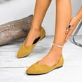 thumbnail image 5 of Viluyesy Womens Ballet Flats, Pointed Toe Lightweight Comfortable Casual Shallow Slip On Flats Yellow US7.5, 5 of 8