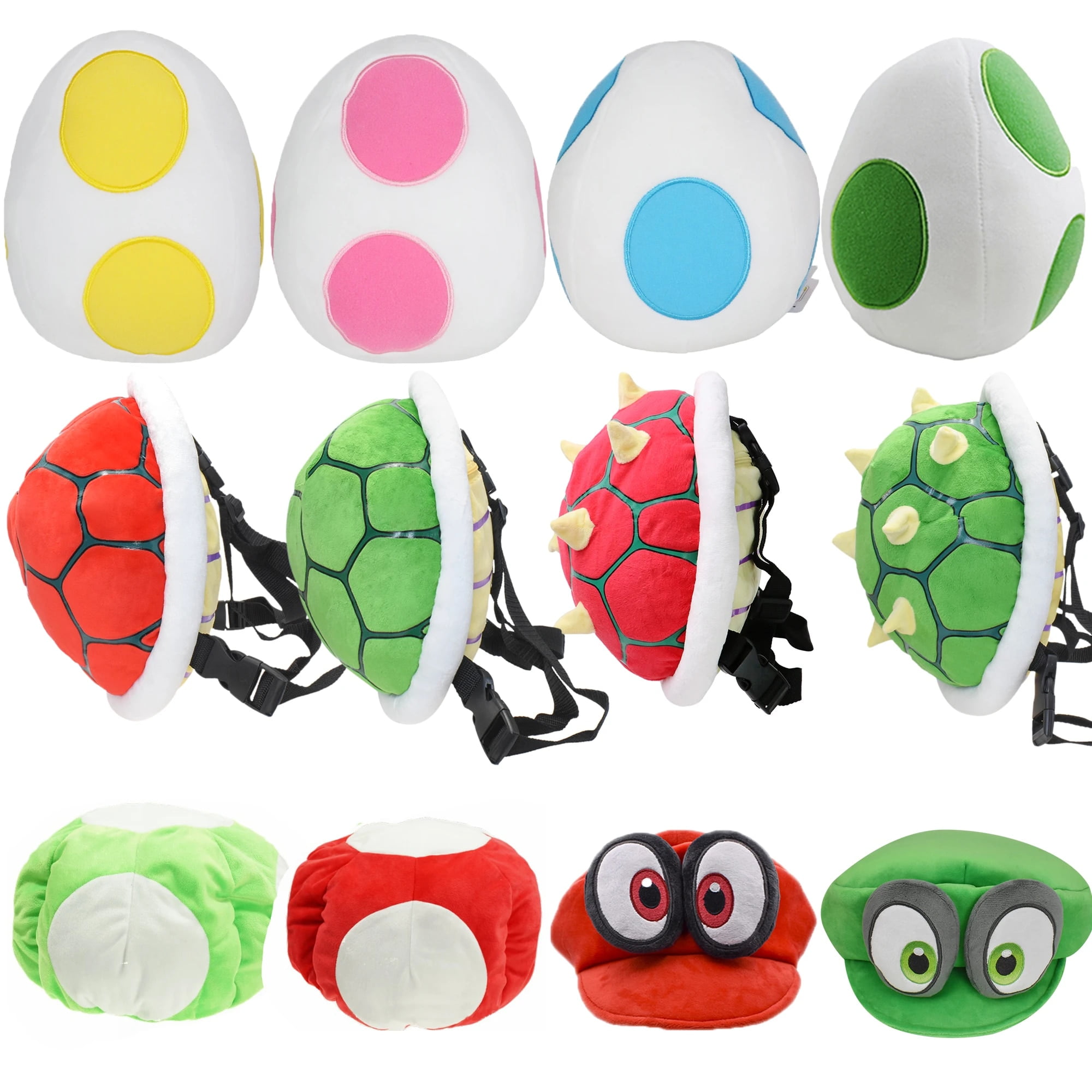 Yoshi Egg Mario Cappy hat Mario Bag Mario Koopa Troopa Bag Mushroom Hat Stuffed Dolls Birthday Christmas Gifts For Kids Mario Bag B 11cm 30cm
