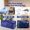 thumbnail image 3 of Demiwise Paquete de 8 bolsas impermeables para mudanzas con cremalleras fuertes y asas reforzadas, 100 lbs. Bolsas de almacenamiento grandes extra resistentes para embalaje y almacenamiento en mudanza, 3 of 5