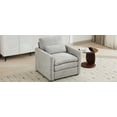 thumbnail image 3 of 31.9" Plush Chenille Armchair, Oversized Cloud Sofa Single Seat, Light Grey, Deep Seating, Curved Arms, Lumbar Pillow, Living Room, Modern Design, 3 of 29