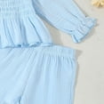 thumbnail image 6 of Xyant Baby Toddler Girls Clothes Solid Color Long Sleeve Camisole Linen Pants Set Fall Winter Outfits (Sky Blue,2-3 Years), 6 of 6