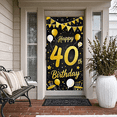 thumbnail image 4 of Black and Gold Glittery Happy 40th Birthday Banner Party Decoration Backdrop Photography Props for Birthday Parties Celebrations Events Decorations, 4 of 7
