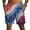Blue, variant on Havenx Men's 250 Years Of American Independence Shorts Drawstring American Flag Design Shorts with Pockets Elastic Waist Short Pant 1776–2026 Cross Patriotic We the People Clothing,Deep Red XL
