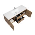 thumbnail image 5 of Alma 48 Inch Natural Oak Wall Mount Vanity With A integrated Sink, 5 of 6