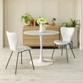 thumbnail image 4 of Opus Dining Table White & Gold Dining Table, Modern Style, Painted MDF round shape tabletop, Steel, Indoor Dining, 4 of 12