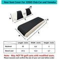 thumbnail image 7 of 10L0L Golf Cart Seat Cover Fits EZGO Yamaha Club Car Precedent DS Rear Seat Golf Cart Accessories- Black Beige (XS), 7 of 7