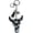 Longhorn Bw (Silver), variant on Rhinestone Keychains for Women and Girls, Bling Backpack Accessories, Sparkle Purse Charms, Bag Charm, Handmade Gift