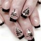 thumbnail image 1 of Christmas Tree False Nail Press On Nail Christmas Ribbon Artificial Nail Short Square Full Cover Stick on Nail, 1 of 5