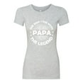 thumbnail image 2 of Wild Bobby, Papa Man Myth Legend Funny Dad Uncle Papa Granpa Dad Gift, Father's Day, Women Slim Fit Junior Tee, Heather Grey, X-Large, 2 of 4