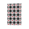 thumbnail image 6 of Wukai Heart Black Buffalo Plaid Gingham Print Garden Flag 12.5x18 Inch Double Sided Sun-resistant Rain-resistant, Wrinkle-resistant Colorfast(Only Flag), 6 of 7