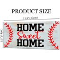 thumbnail image 4 of Welcome Sign for Front Door Outside Funny Wooden Door Sign For Front Porch Decor Home Sweet Home Baseball House Warming Gift Funny Wreaths Decorations Farmhouse Wall Pediments Art Decor(12 x 6) Inch, 4 of 5