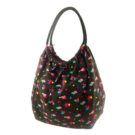 Mini Hearts Bubble Bag, Black
