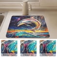 thumbnail image 6 of BZSMCE Dish Drying Mats Diatom Galactic Wave Rider Creativity Pattern Mud Drain Pad, 6 of 9