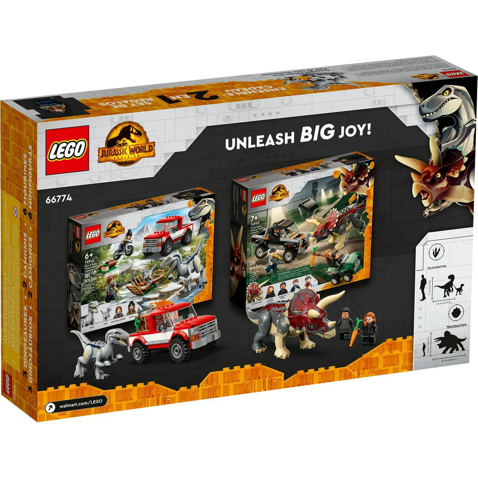 (´・ω・｀) LEGO Jurassic World Ensemble combo Dino 66774 Ensemble de