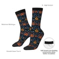 thumbnail image 4 of KLL Mexican Flower Print Cool Socks Men's Women's Crew Socks Funny Crazy Novelty Stockings, 4 of 6