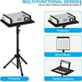 thumbnail image 3 of Projector Stand Tripod Adjustable, Laptop Tripod Stand Height from 23.5 to 46.5 inches with Gooseneck Phone Holder, Laptop Floor Stand for Office, Home, Stage, Studio, DJ Racks Holder Mount, 3 of 7