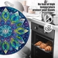 thumbnail image 5 of 4 PCS Pot Holders for Kitchen,Potholders Sets with Hook for Oven,Cooking,Baking,Mandala With Vibrant Colors, 5 of 7