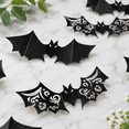 Stickerss Bat 72PCS Black Bats Wall Decals, Oversized 3D Hollow Bat Stickers for ...