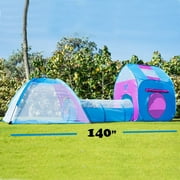 Unicorn Kids Play Tent with Tunnel, 140" - 3-in-1 Playhut Hours of Indoor Outdoor Fun