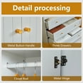thumbnail image 4 of PHOYAL White Wardrobe Armoire Closet with Shelves and 3 Drawer, Freestanding Closet Wardrobe Cabinet for Hanging Clothes, 31.42" * 18.94" *70.87", 4 of 9