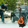 thumbnail image 2 of iRerts Electric Power Washer, 1400W 3380 PSI Max. 2 GPM Power Washer with Hose, 4 Nozzles, Foam Bottle, Pressure Washers Electric Powered for Cleaning Car Fence Patio Yard Garden, Red, 2 of 6