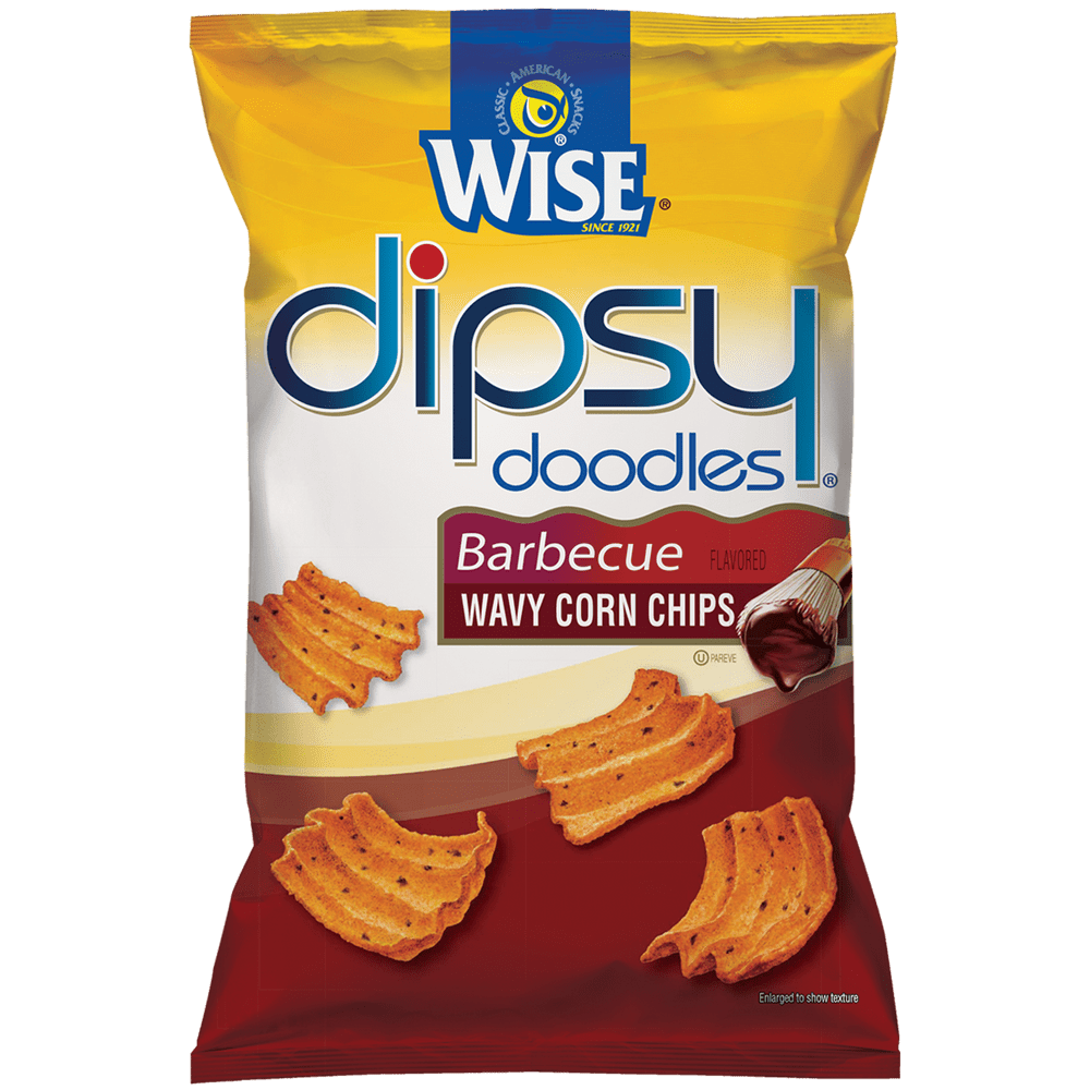 Wise Snacks Dipsy Doodles Wavy Corn Chips BBQ 2.275 oz (24 count