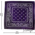 thumbnail image 5 of Motique Accessories Extra Large Paisley Bandana 27x27 Inch, 5 of 5