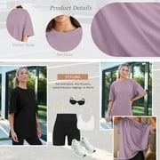 SUNBS Plus Size Womens Tops Workout T Shirts Short Sleeve Spring Tee Summer Clothes,Sizes S-3XL