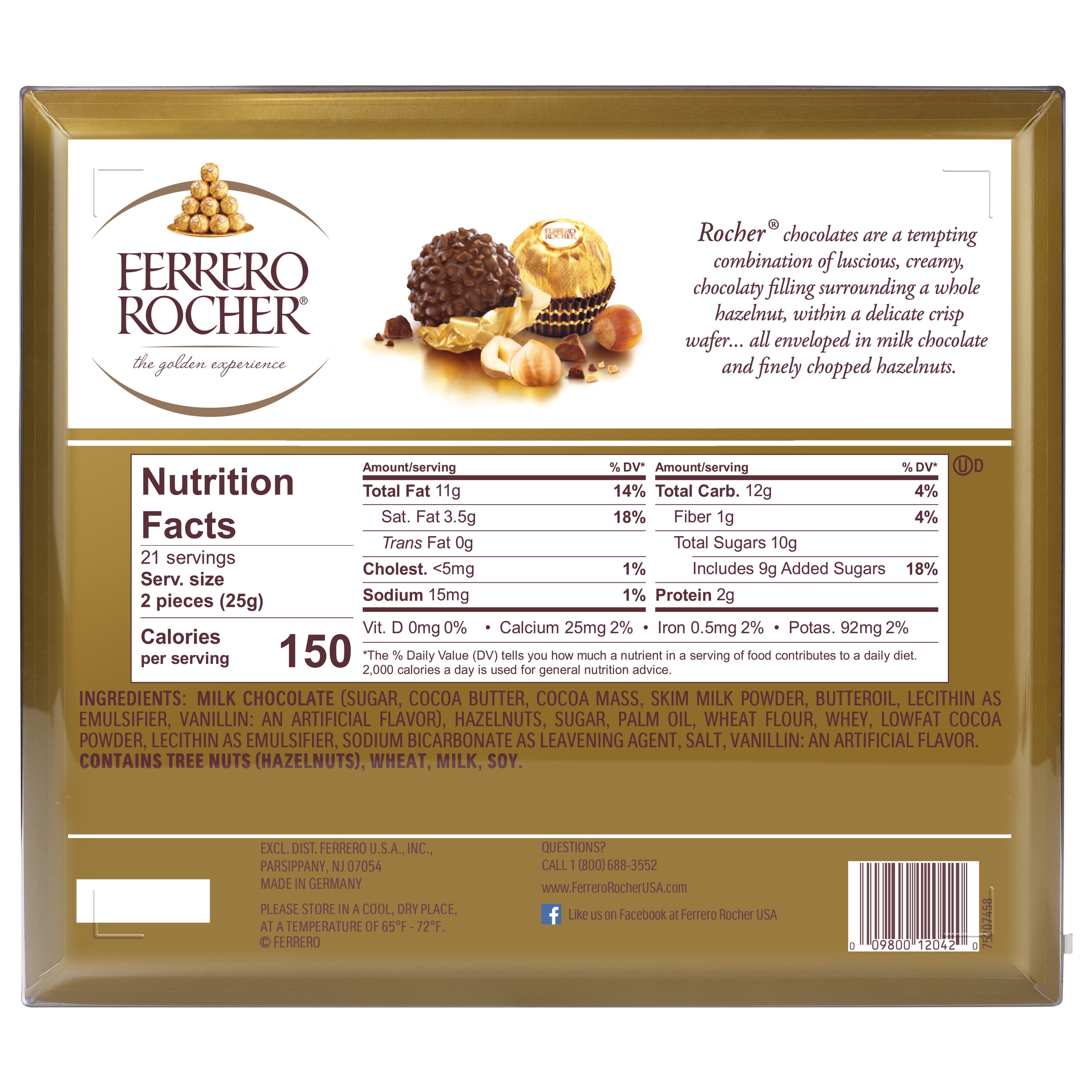 ferrero rocher nutrition