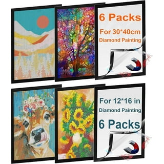 6 Pack Diamond Painting Frames, Diamond Art Frames for 12x12in/30x30cm  Diamond Painting Canvas, Diamond Painting Accessories Magnetic Frame for  Wall