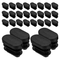 HONMEET 40Pack Black Oval Chair Leg Tips Caps Floor Scratch Prevention for Furniture Legs
