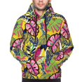 thumbnail image 2 of Bingfone Colrful Tropical Leaves Men's Drawstring Hoodie Long Sleeve Pocket Sweatshirts-Large, 2 of 6
