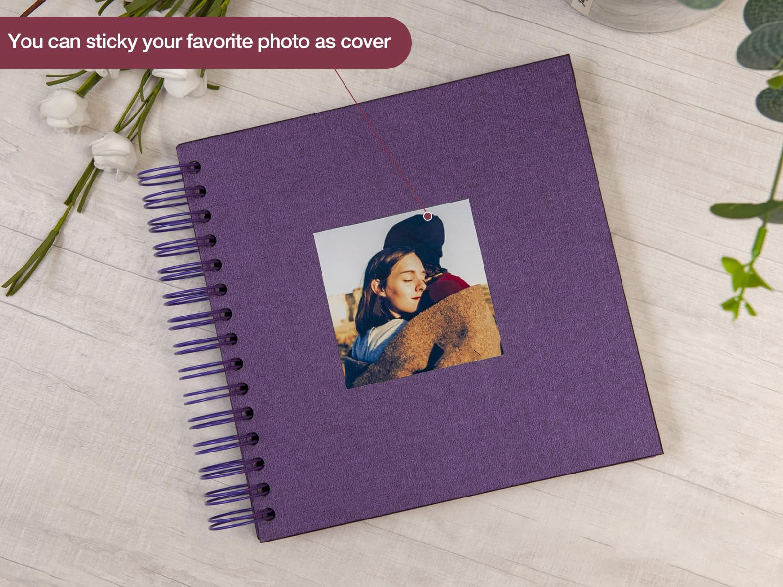 Lanola DIY Scrapbook Album Hardcover Kraft Paper Scrap Book Photo Albums Memory Book for Wedding and Anniversary Family