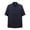Navy, variant on Mens Short Sleeve Shirts, Men's Short Sleeve Mandarin Collar Kung Fu Shirts Chinese Traditional Embroidered Tai Chi Frog-Button Shirt