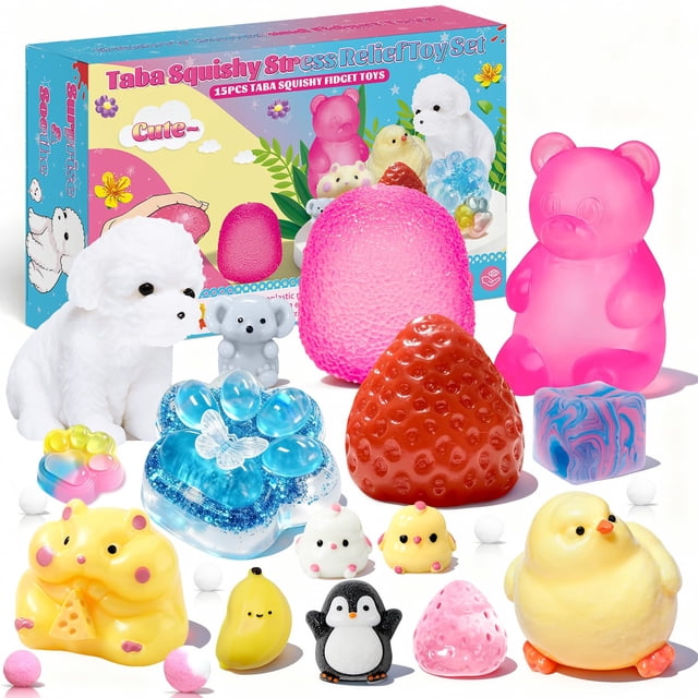 Kit de Squishies Muxiziu de 15 piezas, juguetes antiestrés