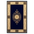 thumbnail image 2 of Formal Medallion Border Ultra-Soft Indoor Area Rug or Runner, 5' x 8', Midnight Blue by Blue Nile, 2 of 6