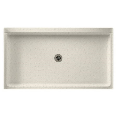 Swan SS-3460-058 60.375-in D x 34.188-in W x 5.5-in H Solid Surface Shower Base in Tahiti Matrix