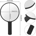 thumbnail image 2 of Hand Mirrors, Makeup Mirror, Hairdresser Mirror, Professional Portable Mirror, Round Handle Mirror, Multi-Purpose Mirror (Black), 2 of 5