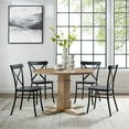 thumbnail image 5 of Crosley Furniture Joanna 5-piece Round Wood Dining Set in Matte Black/Brown, 5 of 13